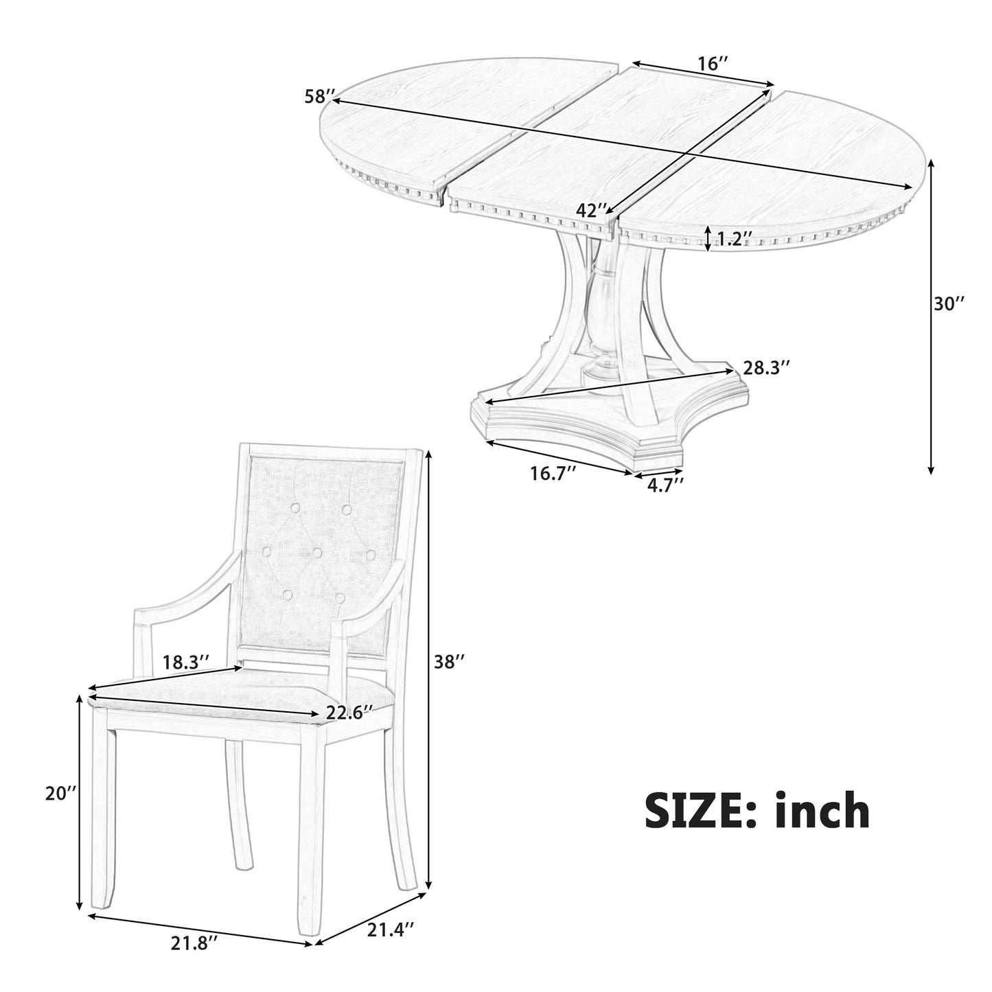 Araxil Retro 5-piece Dining Set
