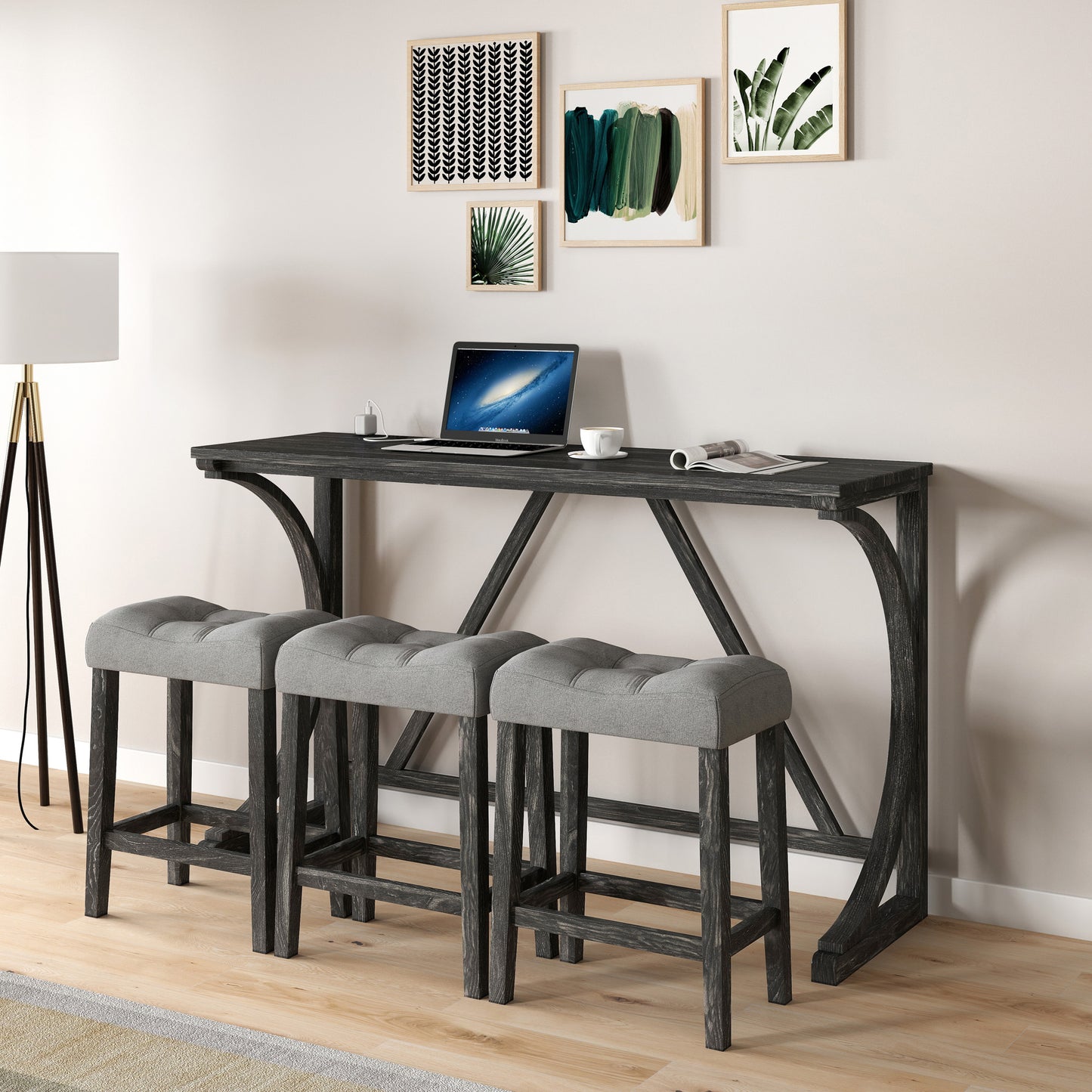 Elorte 4-Piece Dining Table Set With USB Port