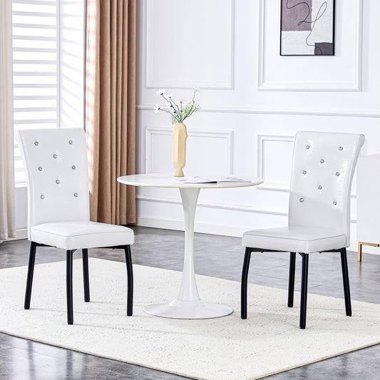 Gimien Crocodile Leather Dining Chairs (2)