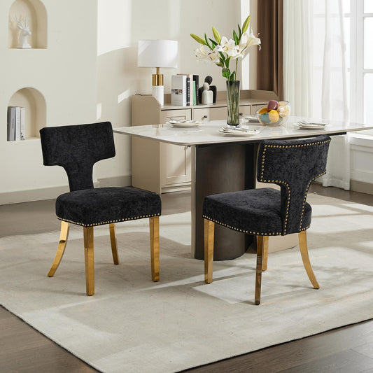 Housco Chenille Dining Chairs (2)