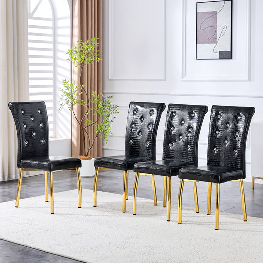 Gimien Alligator Leather Dining Chairs (2)