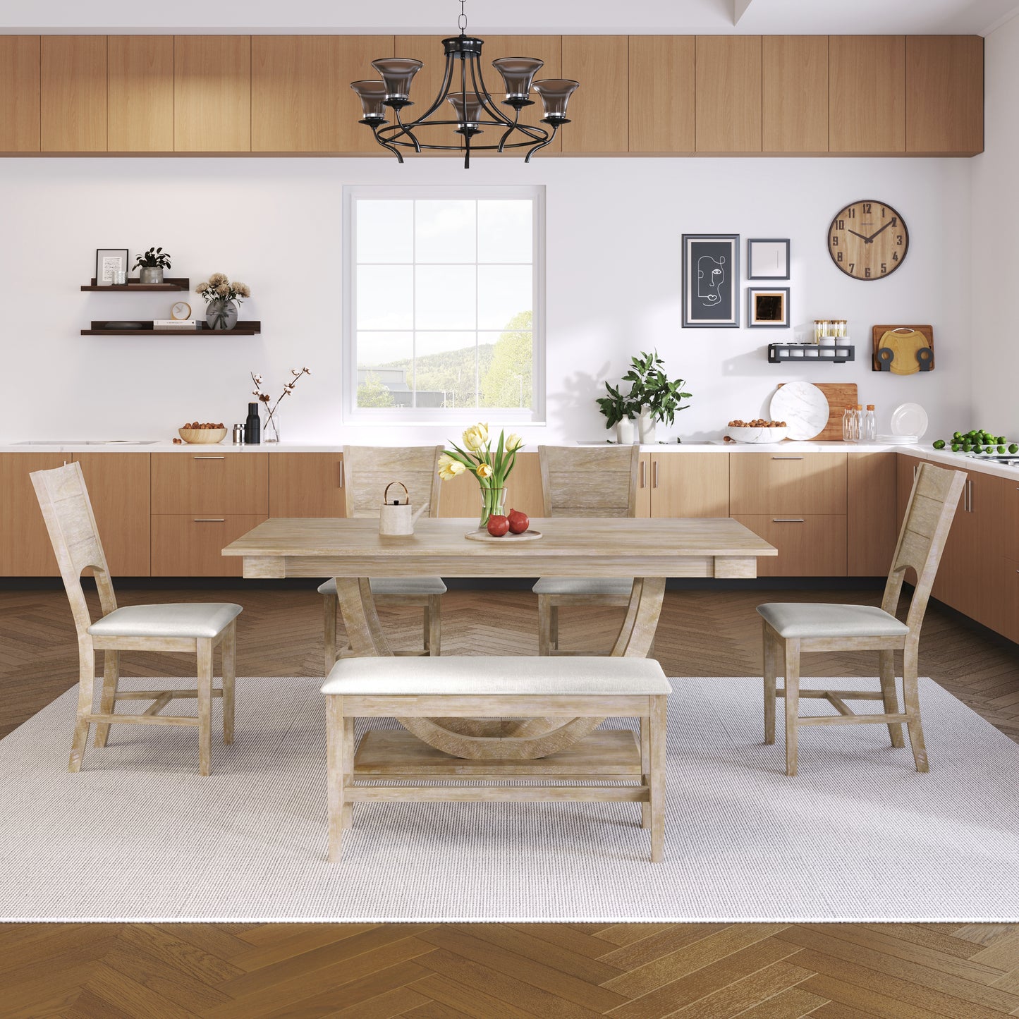 Bupeti 6-Piece Dining Table Set