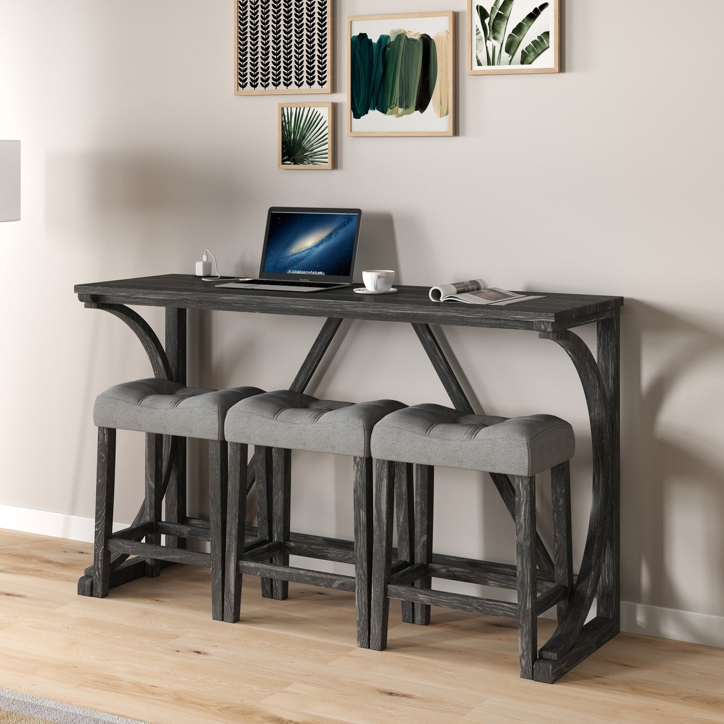 Elorte 4-Piece Dining Table Set With USB Port