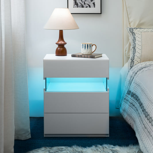 Aeostr LED Nightstands 3-Drawer