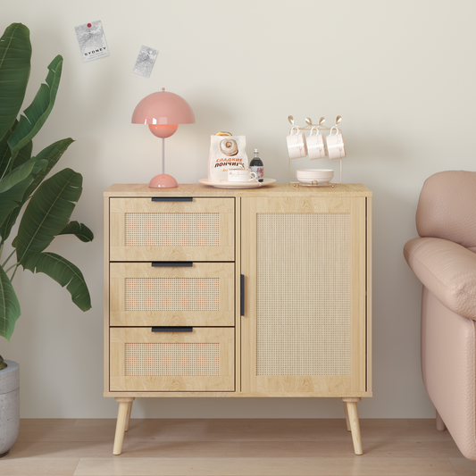 Lydric Rattan Storage Cabinet