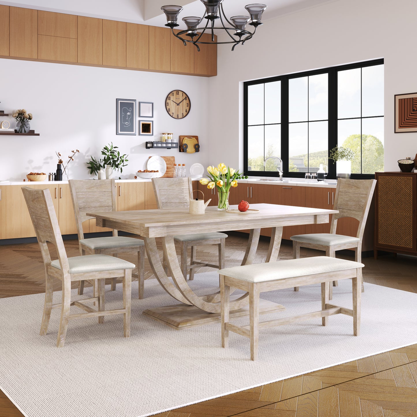 Bupeti 6-Piece Dining Table Set
