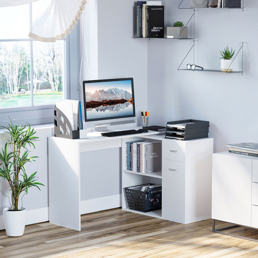 Badwor 180° Rotating L-Shaped Computer Desk